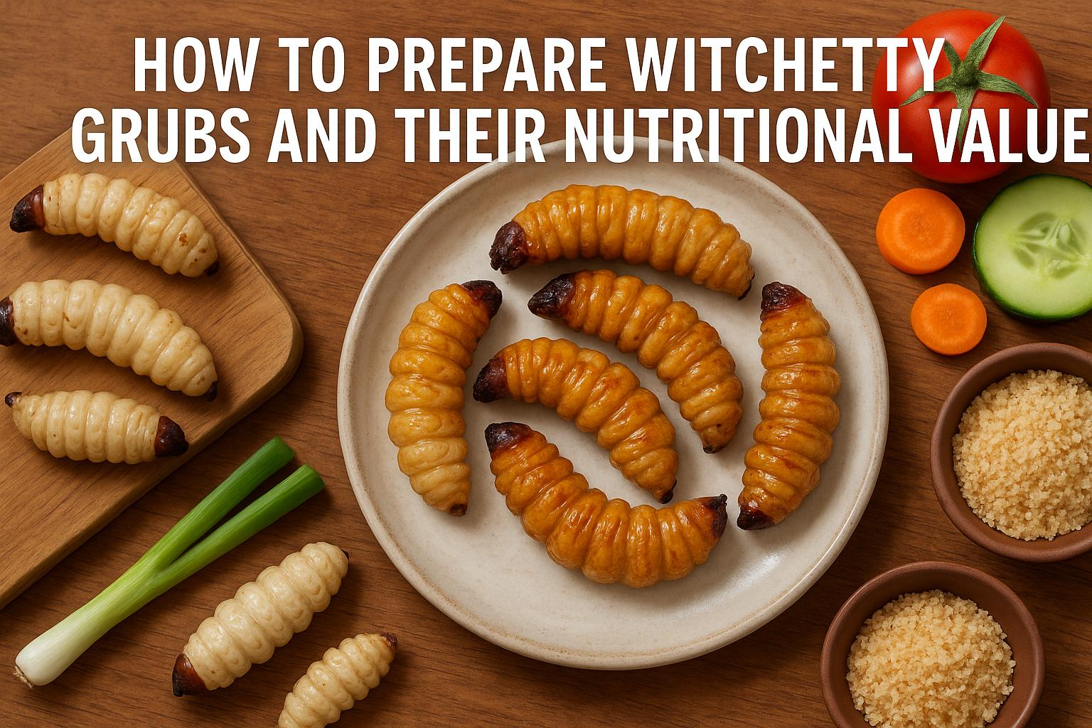 How to prepare witchetty grubs and their nutritional value.
